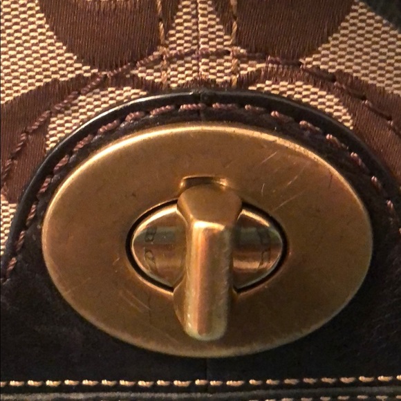 Coach Signature Hobo with Leather Trim - Picture 2 of 11